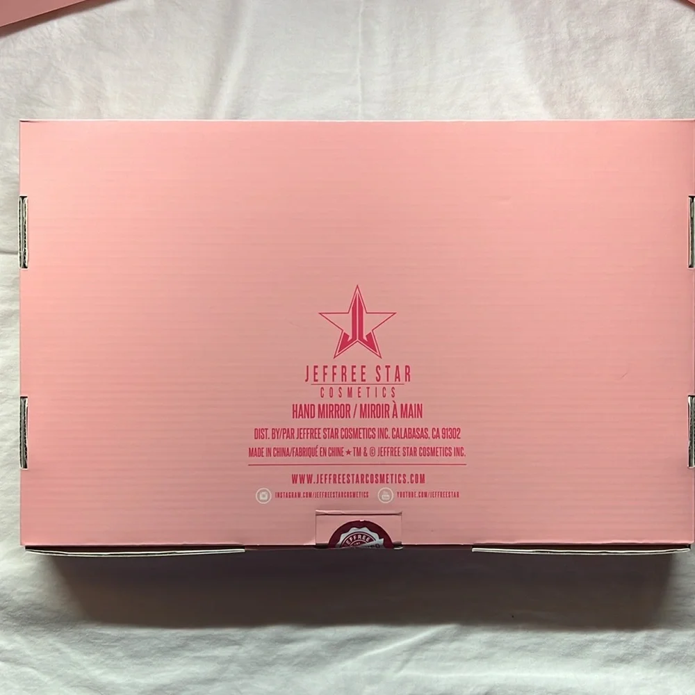 Jeffree Star Metallic Pink “Approved” stamp mirror